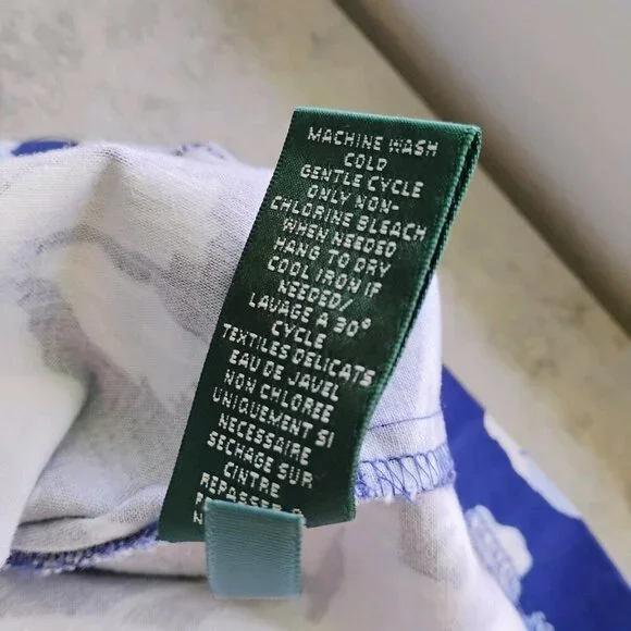 Lauren‎ Ralph Lauren Dress Womens 6 Blue Floral Pleated Pockets Fit And Flare - Picture 5 of 13